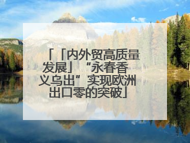 「内外贸高质量发展」“永春香 义乌出”实现欧洲出口零的突破