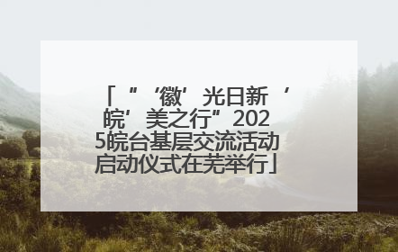“‘徽’光日新‘皖’美之行”2025皖台基层交流活动启动仪式在芜举行