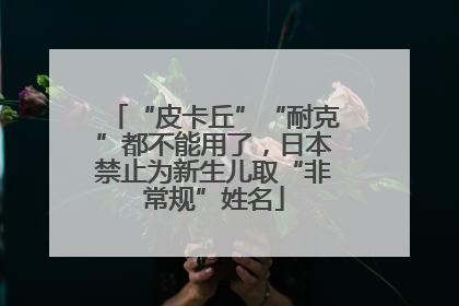 “皮卡丘”“耐克”都不能用了，日本禁止为新生儿取“非常规”姓名
