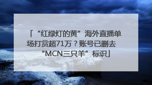 “红绿灯的黄”海外直播单场打赏超71万？账号已删去“MCN三只羊”标识