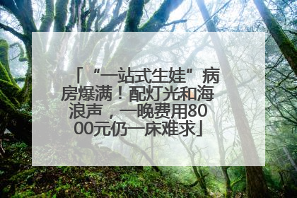 “一站式生娃”病房爆满！配灯光和海浪声，一晚费用8000元仍一床难求