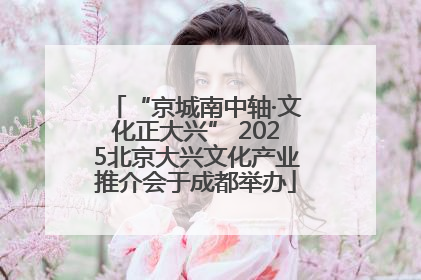 “京城南中轴·文化正大兴” 2025北京大兴文化产业推介会于成都举办