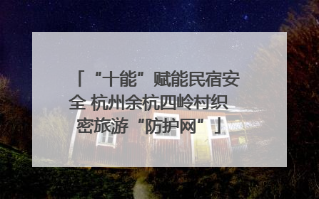 “十能”赋能民宿安全 杭州余杭四岭村织密旅游“防护网”