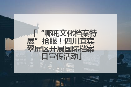 “哪吒文化档案特展”抢眼！四川宜宾翠屏区开展国际档案日宣传活动