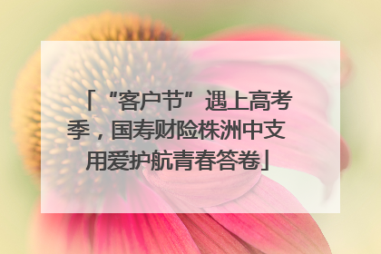 “客户节”遇上高考季，国寿财险株洲中支用爱护航青春答卷