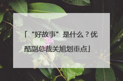 “好故事”是什么？优酷副总裁关旭划重点