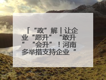 “政”解丨让企业“愿升”“敢升”“会升”！河南多举措支持企业“小升规”
