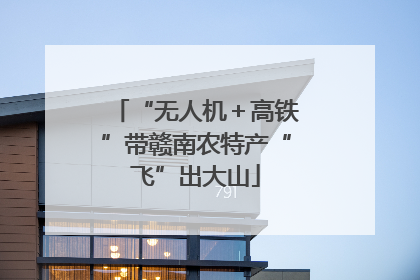 “无人机＋高铁”带赣南农特产“飞”出大山