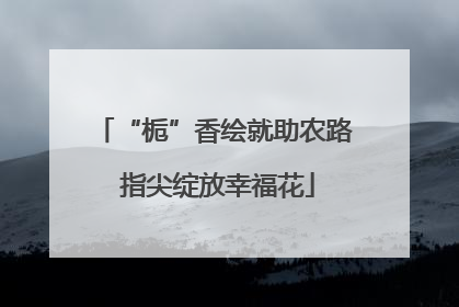 “栀”香绘就助农路 指尖绽放幸福花