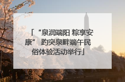 “泉润端阳 粽享安康” 趵突泉畔端午民俗体验活动举行