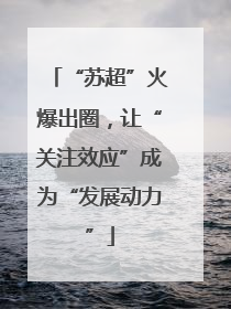“苏超”火爆出圈，让“关注效应”成为“发展动力”