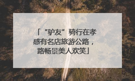“驴友”骑行在孝感有名店旅游公路，路畅景美人欢笑