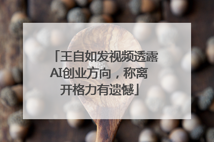 王自如发视频透露AI创业方向，称离开格力有遗憾