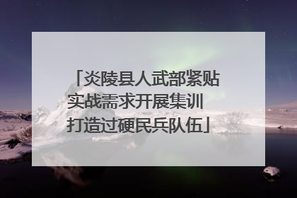 炎陵县人武部紧贴实战需求开展集训 打造过硬民兵队伍