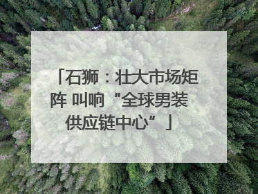 石狮：壮大市场矩阵 叫响“全球男装供应链中心”