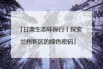 甘肃生态环保行丨探索兰州新区的绿色密码