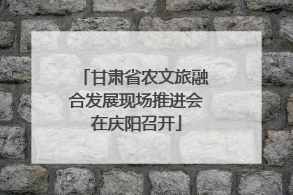 甘肃省农文旅融合发展现场推进会在庆阳召开