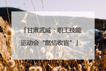 甘肃武威：职工技能运动会“燃情收官”