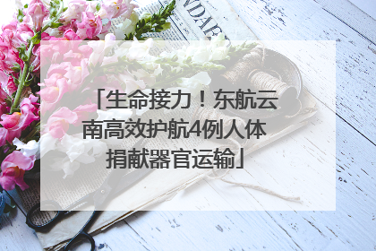 生命接力！东航云南高效护航4例人体捐献器官运输