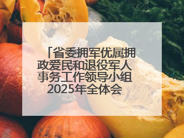 省委拥军优属拥政爱民和退役军人事务工作领导小组2025年全体会议召开