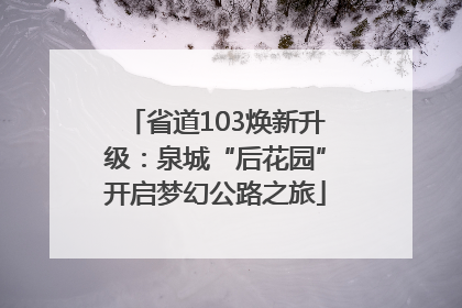 省道103焕新升级：泉城“后花园”开启梦幻公路之旅