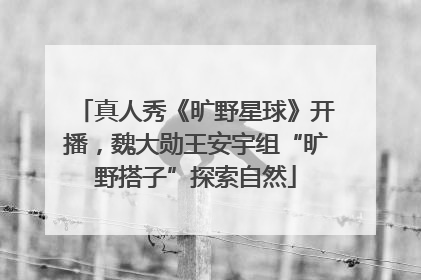 真人秀《旷野星球》开播，魏大勋王安宇组“旷野搭子”探索自然