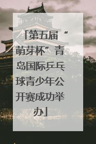 第五届“萌芽杯”青岛国际乒乓球青少年公开赛成功举办