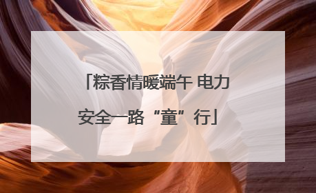 粽香情暖端午 电力安全一路“童”行