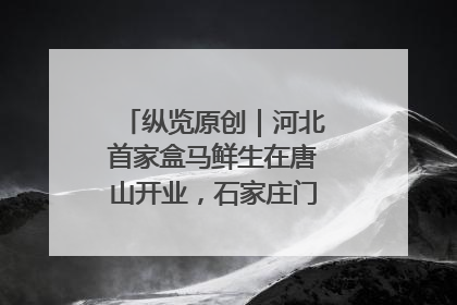 纵览原创｜河北首家盒马鲜生在唐山开业，石家庄门店预计8月开业