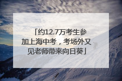 约12.7万考生参加上海中考，考场外又见老师带来向日葵