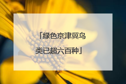 绿色京津冀鸟类已超六百种