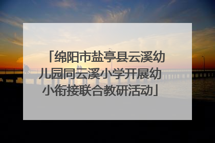 绵阳市盐亭县云溪幼儿园同云溪小学开展幼小衔接联合教研活动