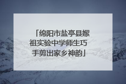 绵阳市盐亭县嫘祖实验中学师生巧手剪出家乡神韵