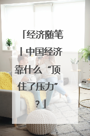 经济随笔丨中国经济靠什么“顶住了压力”？