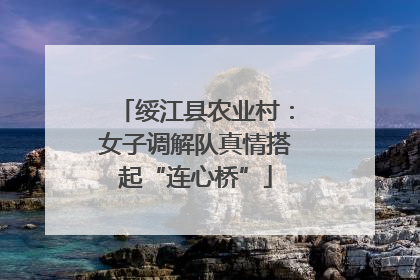 绥江县农业村：女子调解队真情搭起“连心桥”