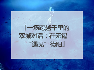 一场跨越千里的双城对话：在无锡“遇见”德阳