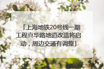 上海地铁20号线一期工程真华路地道改造将启动，周边交通有调整