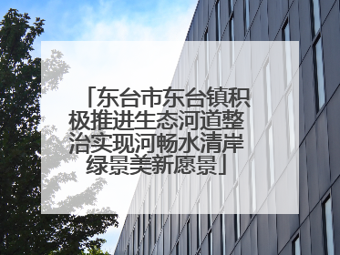 东台市东台镇积极推进生态河道整治实现河畅水清岸绿景美新愿景