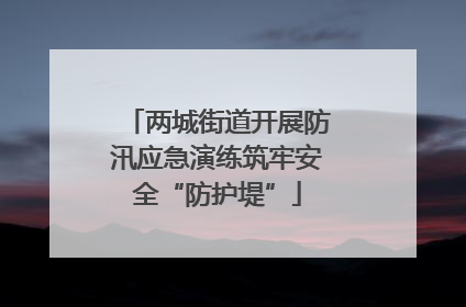 两城街道开展防汛应急演练筑牢安全“防护堤”