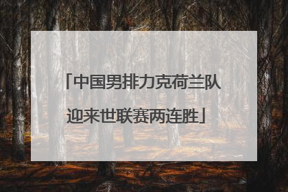 中国男排力克荷兰队 迎来世联赛两连胜