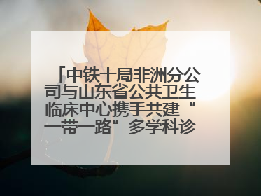 中铁十局非洲分公司与山东省公共卫生临床中心携手共建“一带一路”多学科诊疗协作网