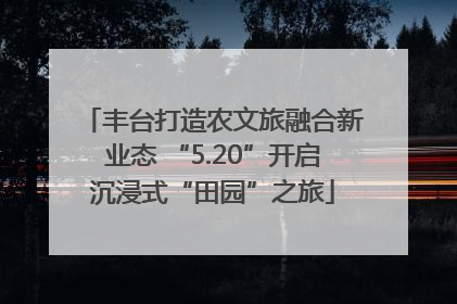 丰台打造农文旅融合新业态 “5.20”开启沉浸式“田园”之旅