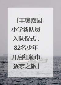 丰奥嘉园小学新队员入队仪式：82名少年开启红领巾逐梦之旅