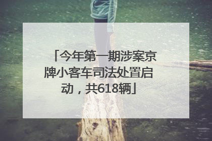 今年第一期涉案京牌小客车司法处置启动，共618辆