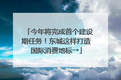 今年将完成首个建设期任务！东城这样打造国际消费地标→