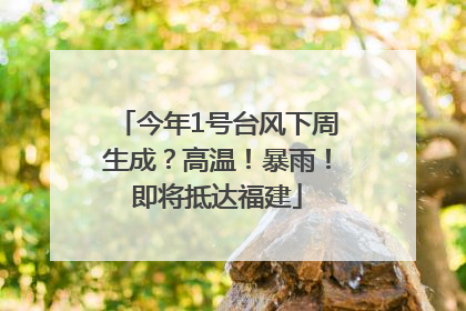今年1号台风下周生成？高温！暴雨！即将抵达福建