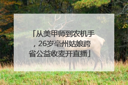 从美甲师到农机手，26岁亳州姑娘跨省公益收麦开直播