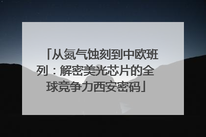 从氮气蚀刻到中欧班列：解密美光芯片的全球竞争力西安密码