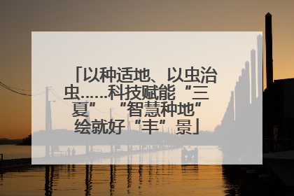 以种适地、以虫治虫……科技赋能“三夏” “智慧种地”绘就好“丰”景