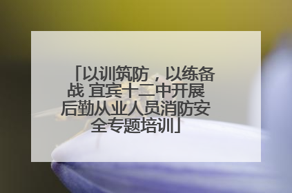 以训筑防，以练备战 宜宾十二中开展后勤从业人员消防安全专题培训
